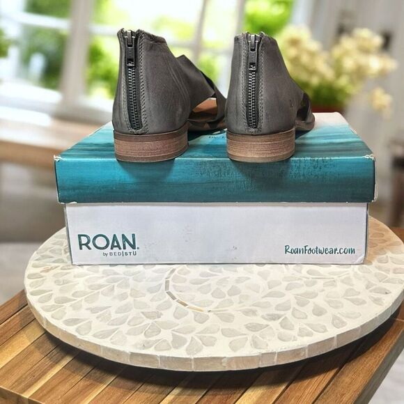 Bed Stu Betty Leather Back‑Zip Sandal Handcrafted Criss‑Cross Peep‑Toe Size 8 - Picture 15 of 16